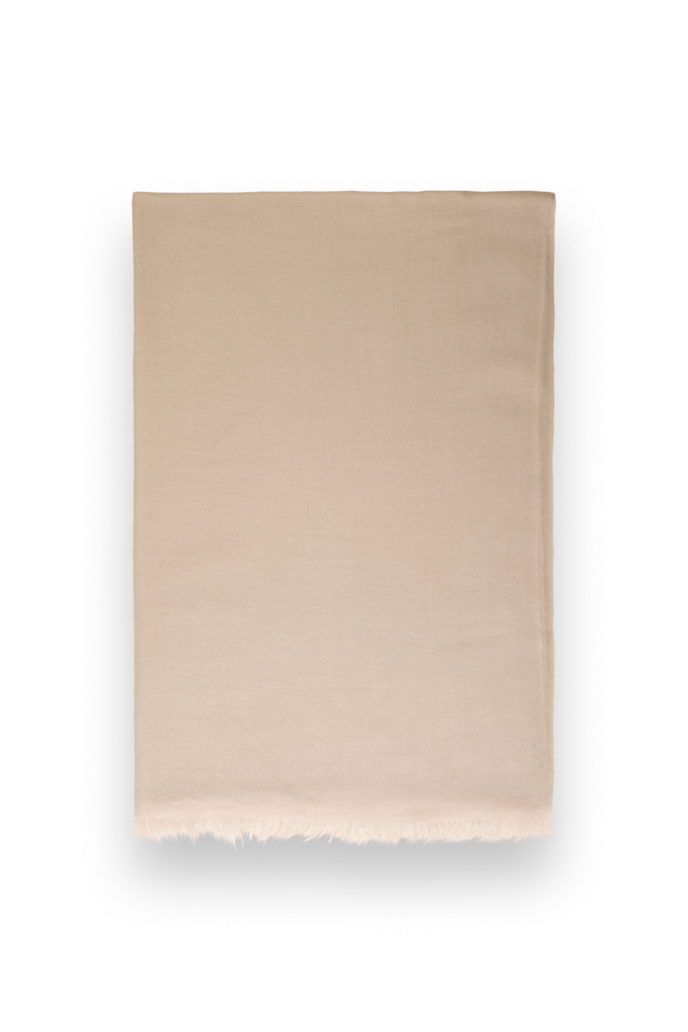 Beige Classic Lightweight Woven Cashmere Scarf