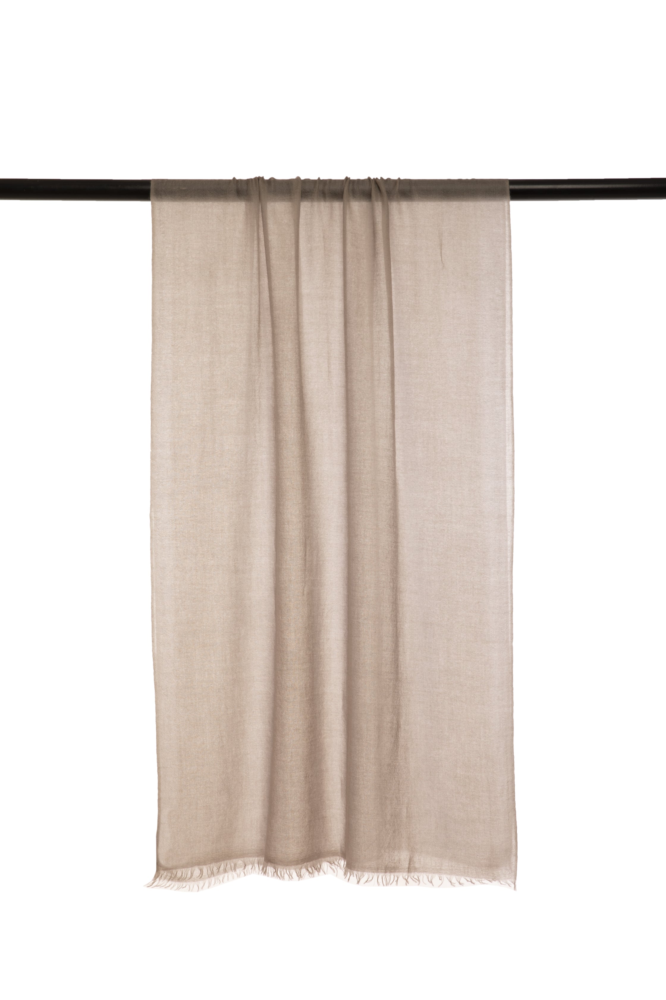 Beige Classic Lightweight Woven Cashmere Scarf