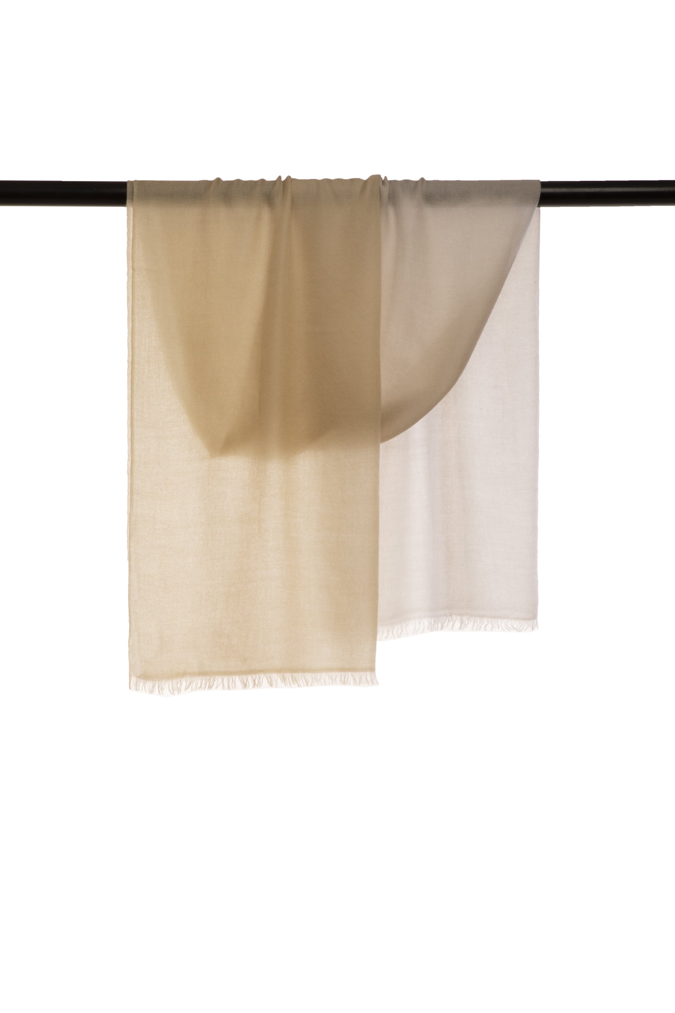 Beige Classic Lightweight Woven Cashmere Scarf
