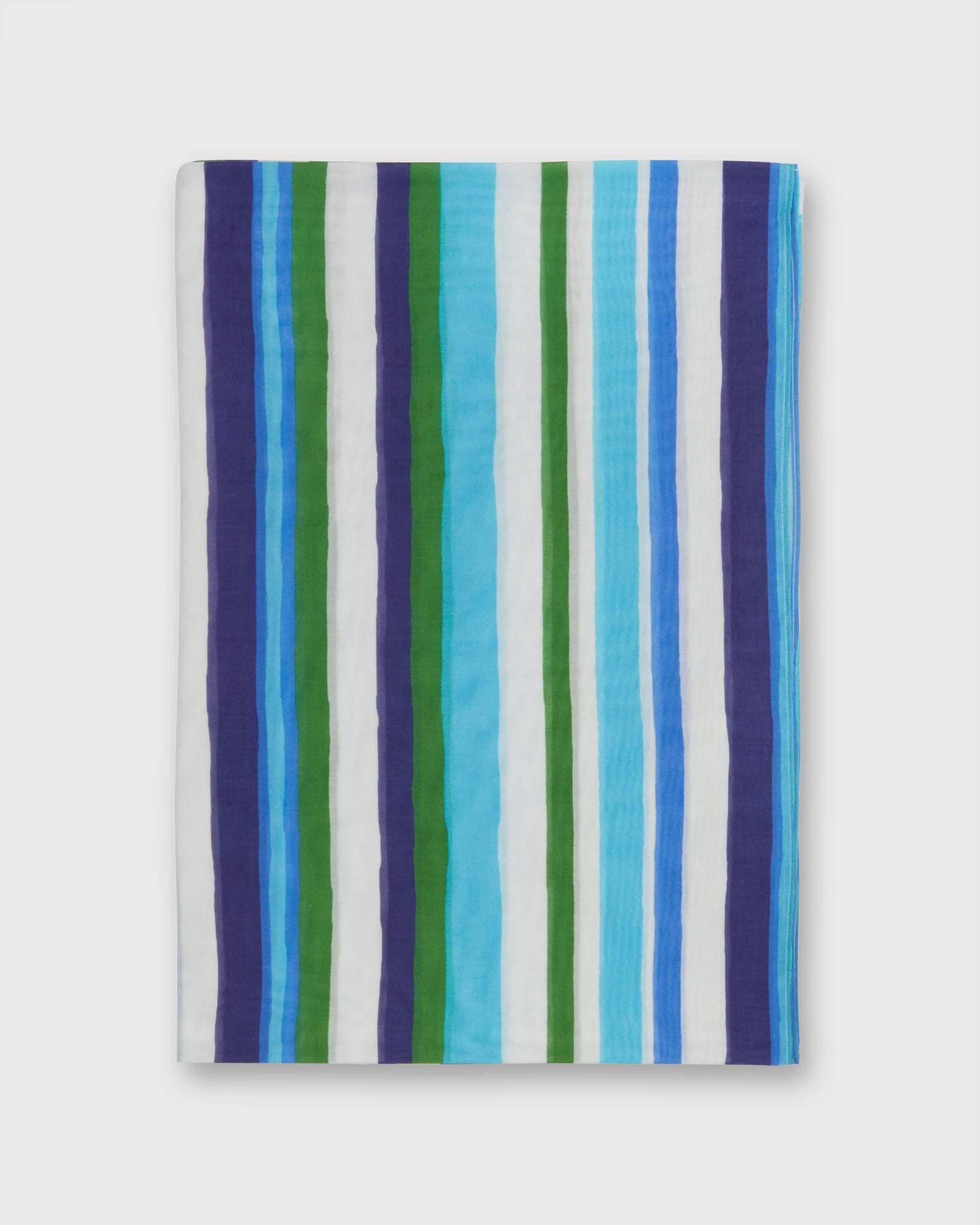 Ashley Pareo in Blue/Green Painterly Stripe Cotton Lawn