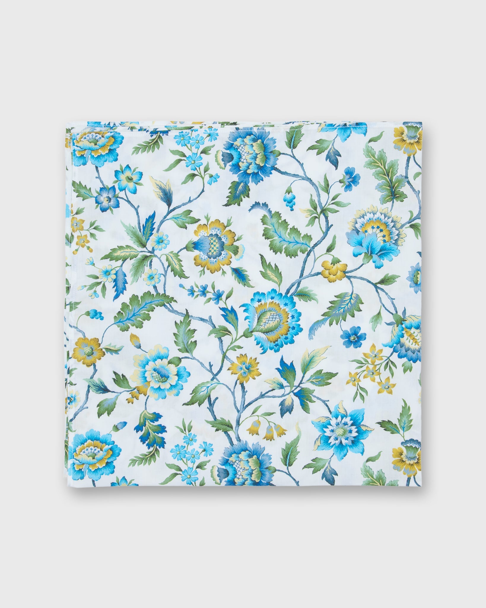 Anyway Scarf in White/Blue/Green Multi Eva Belle Liberty Fabric