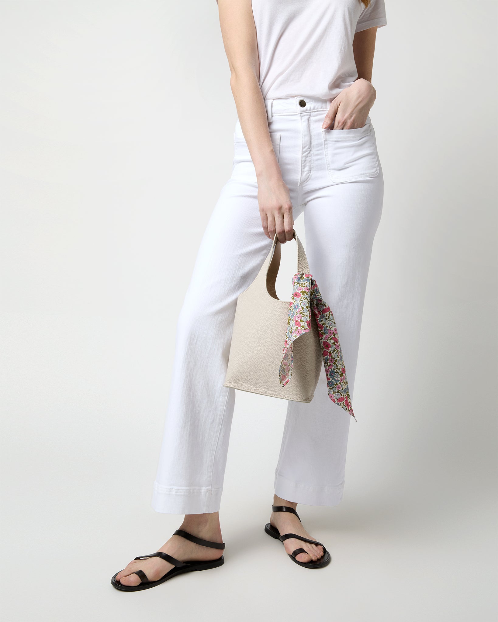 Anyway Scarf in Pink Multi Poppy & Daisy Liberty Fabric