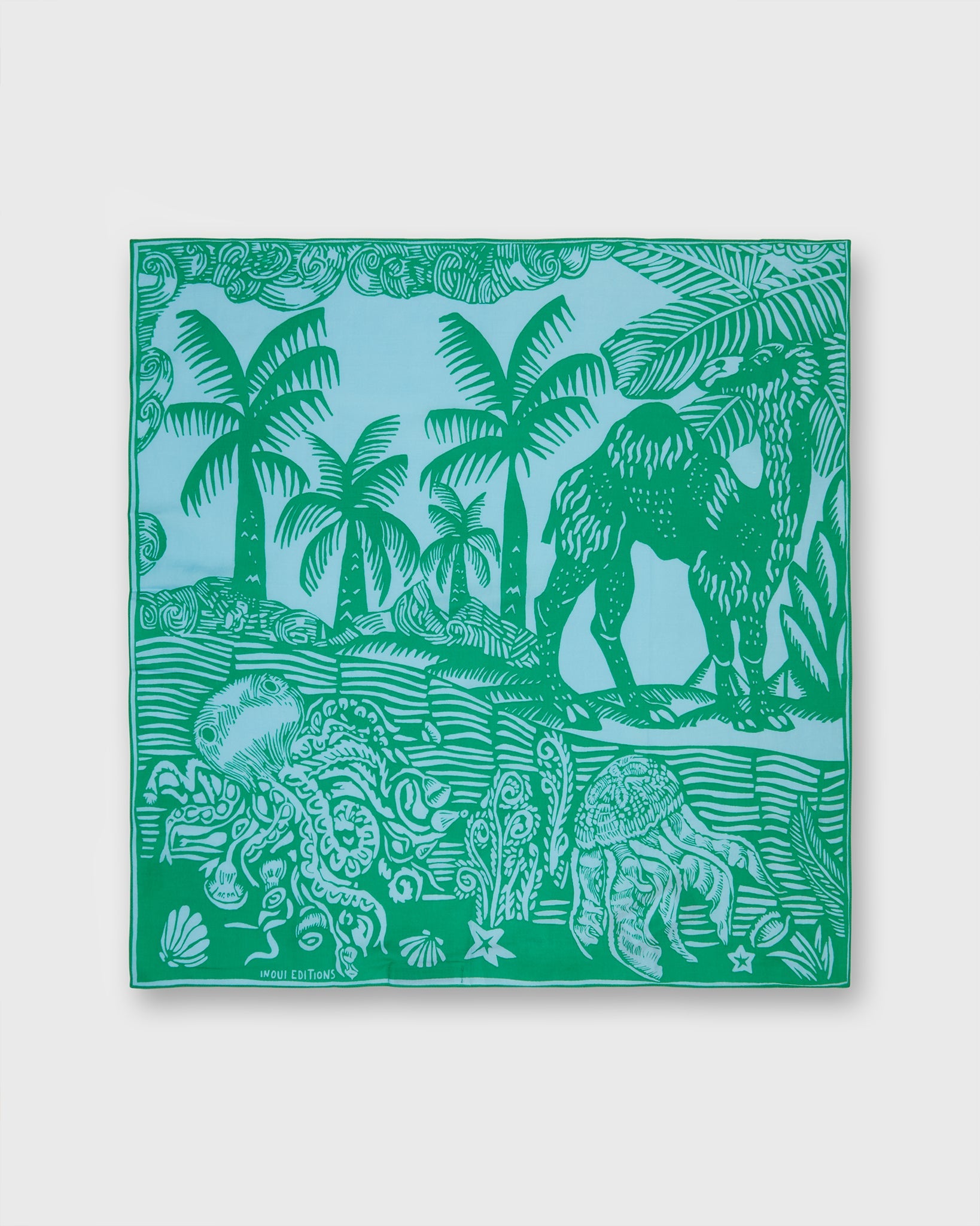 Dufy Square Scarf in Turquoise