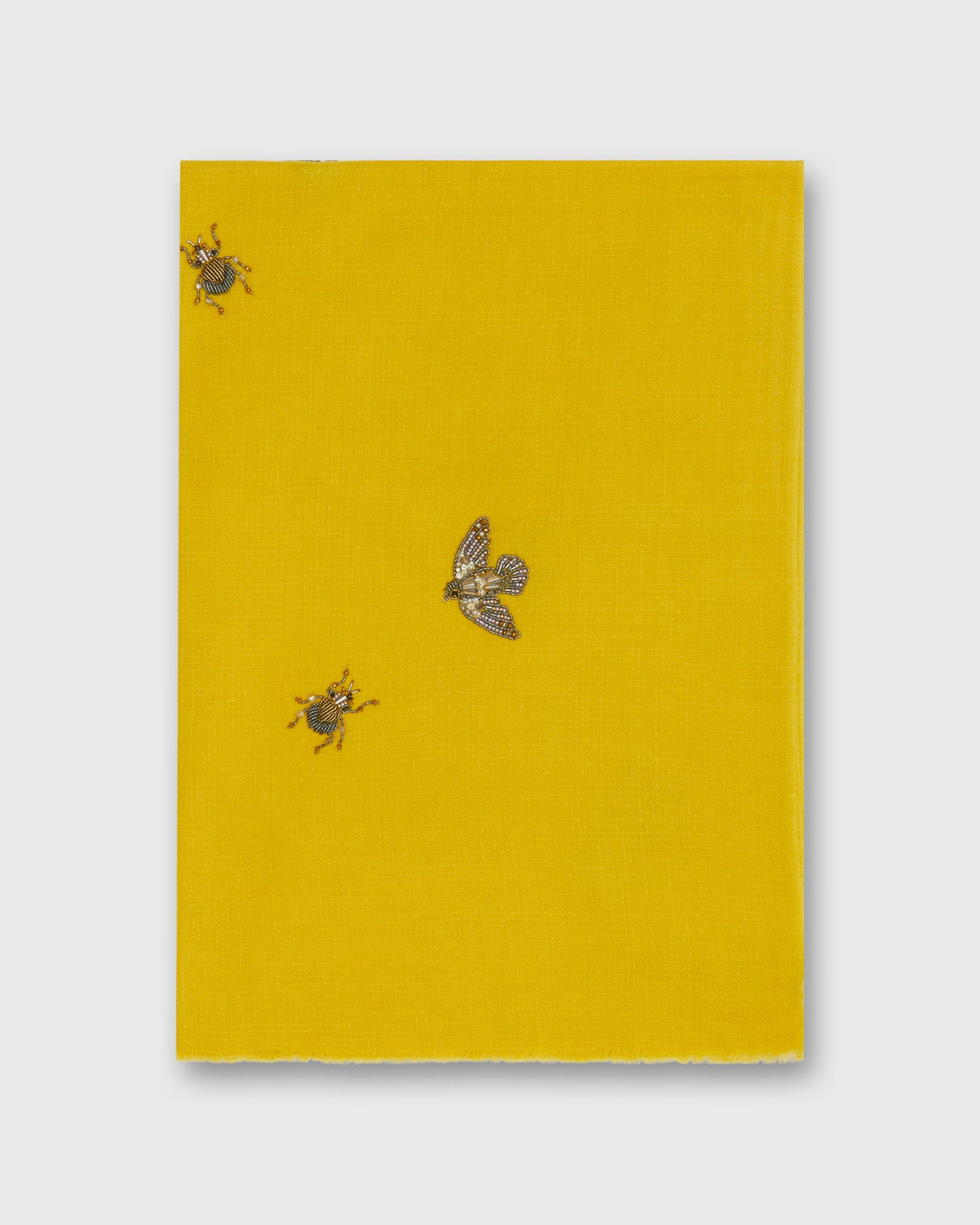 Bird & Beetle Scarf in Gold