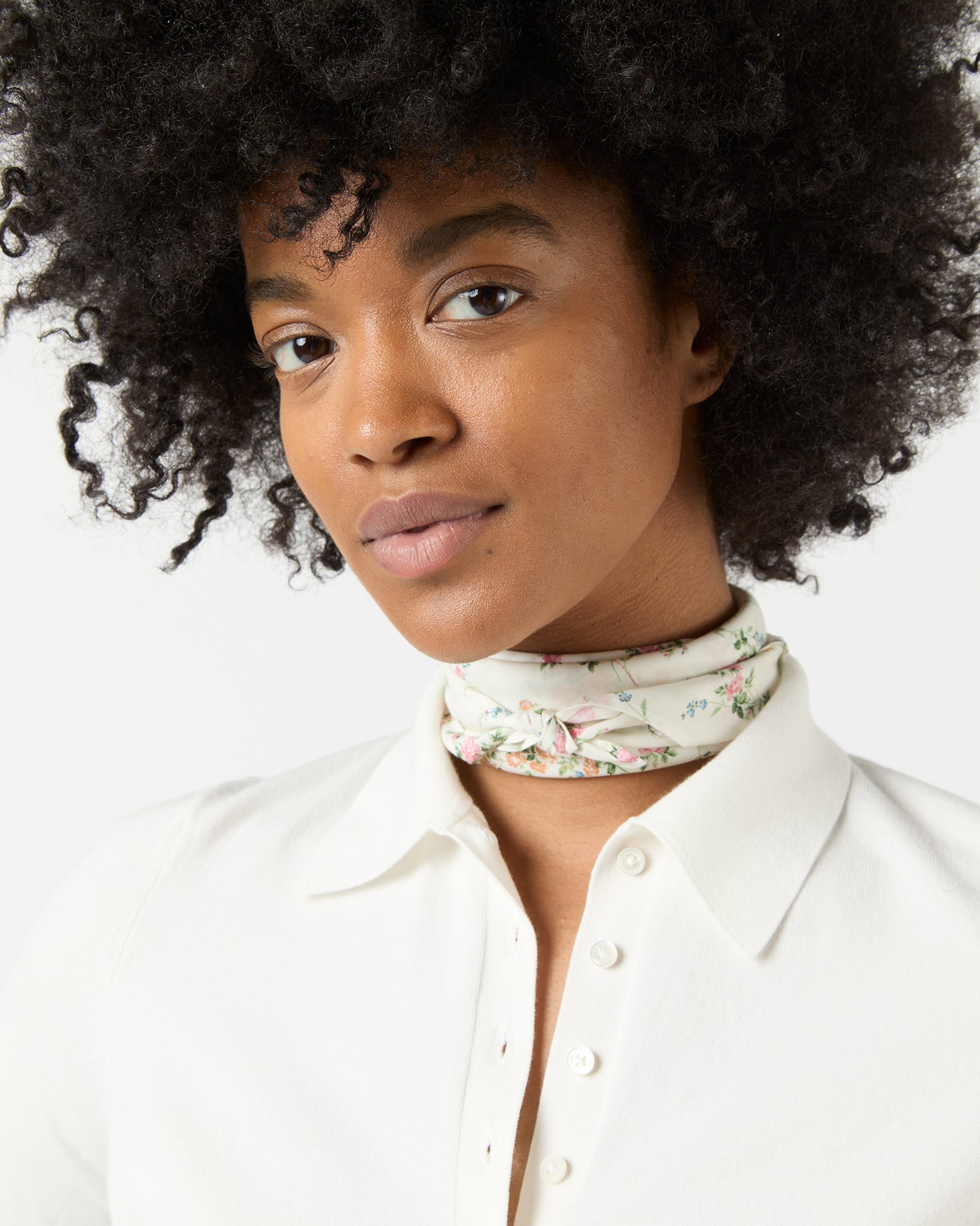 Anyway Scarf in Ivory/Multi Elizabeth Liberty Fabric