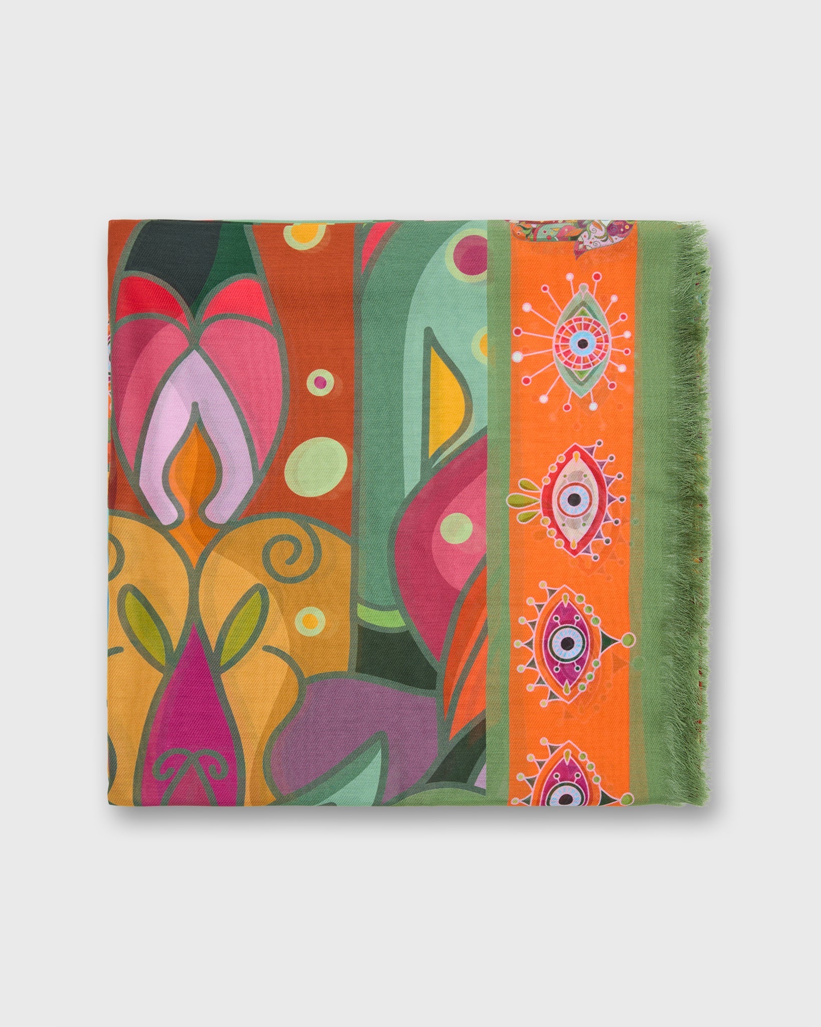 Cotton/Silk Square Scarf in Fatima