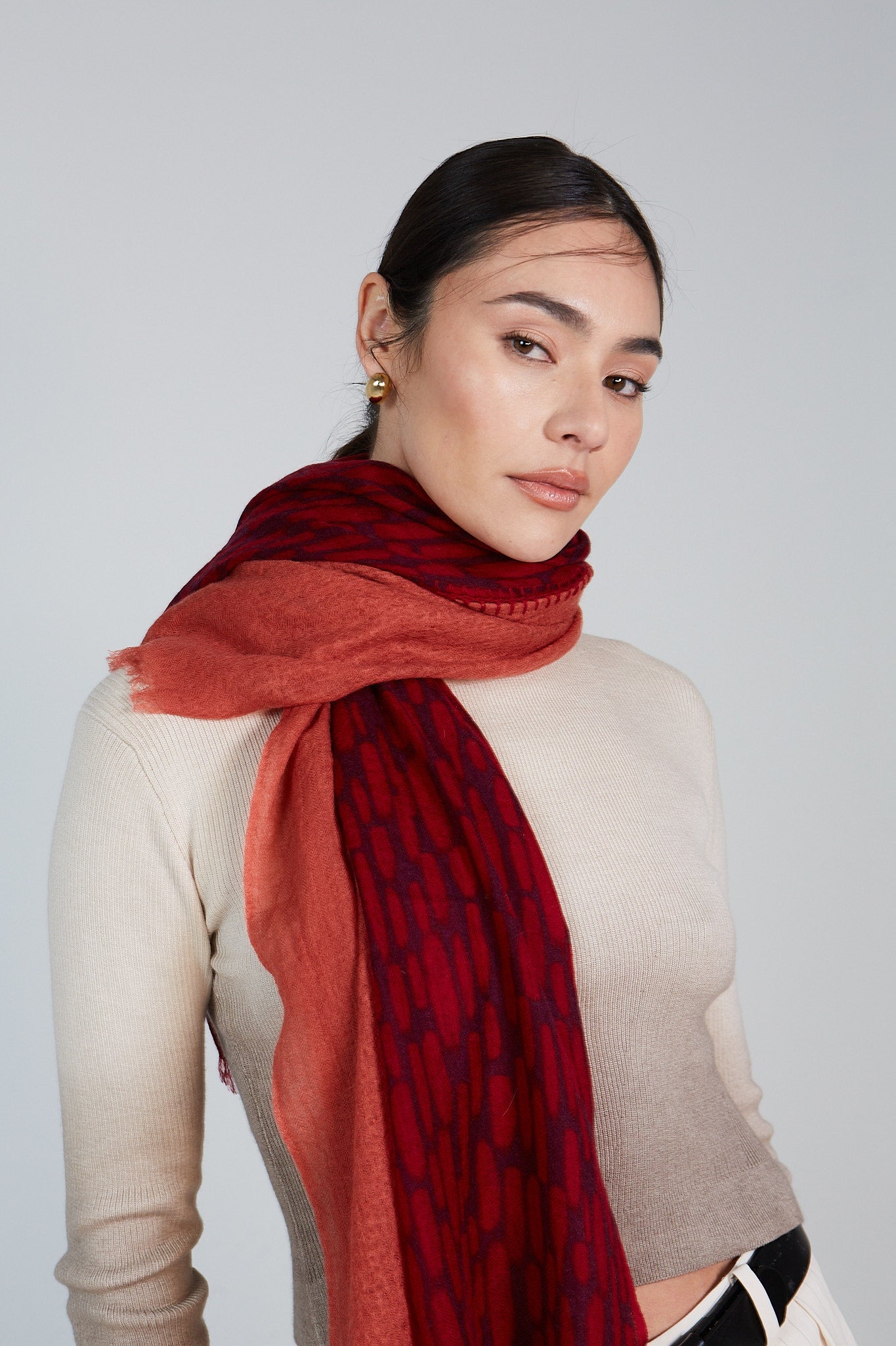 Double Layered Stole Printed Scarfs Ali
