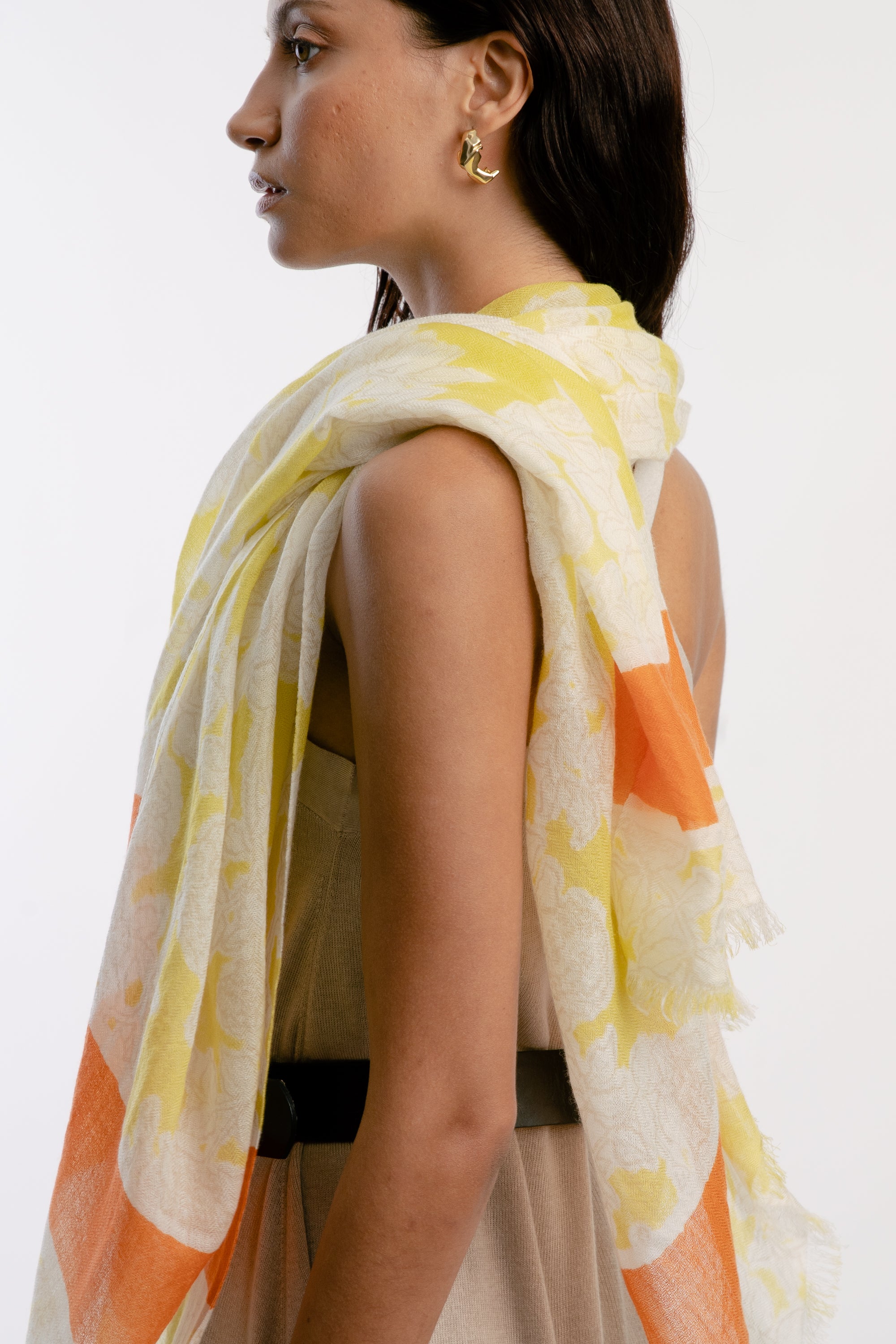 Floral Printed Baby Wool Scarf