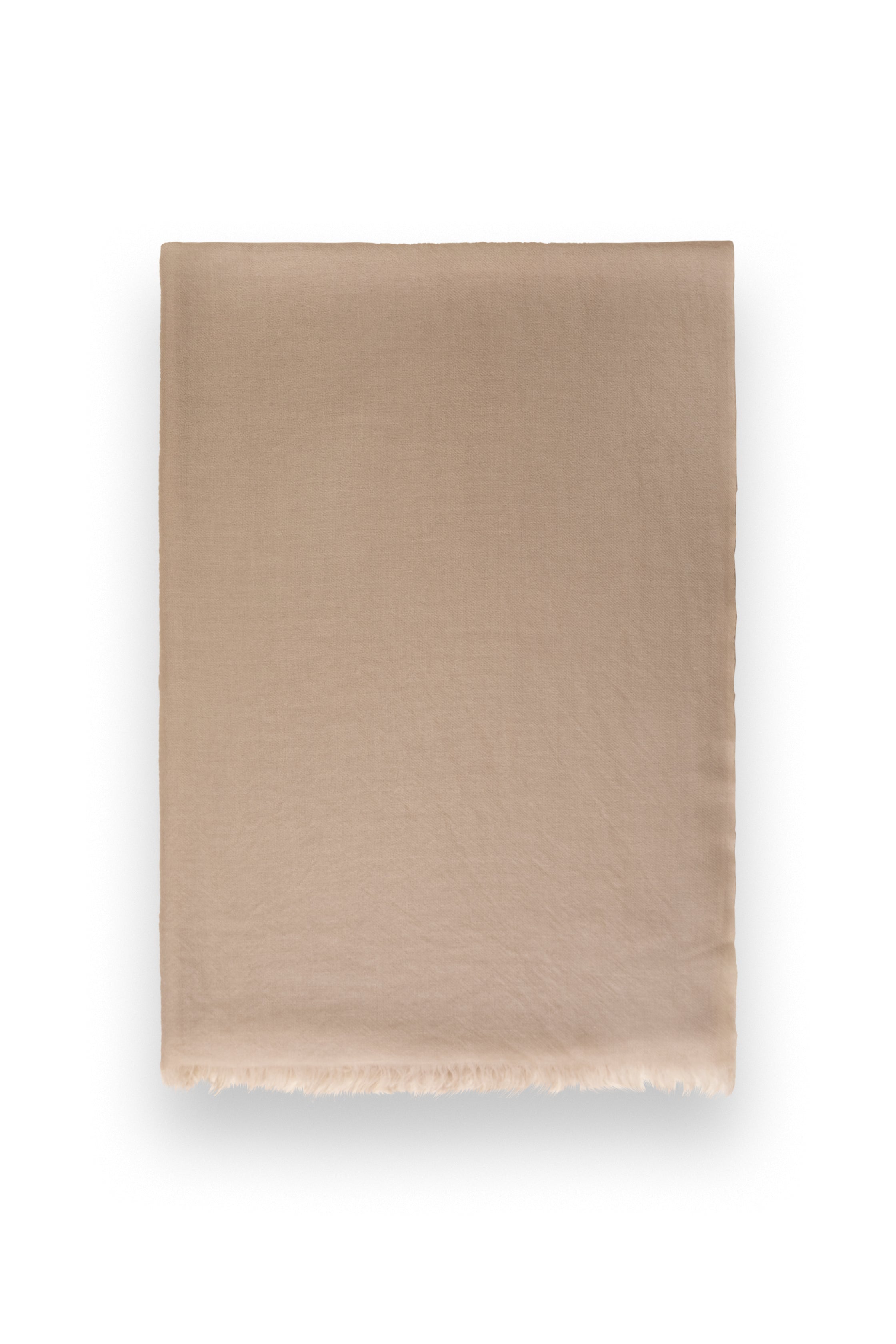Beige Classic Lightweight Woven Cashmere Scarf