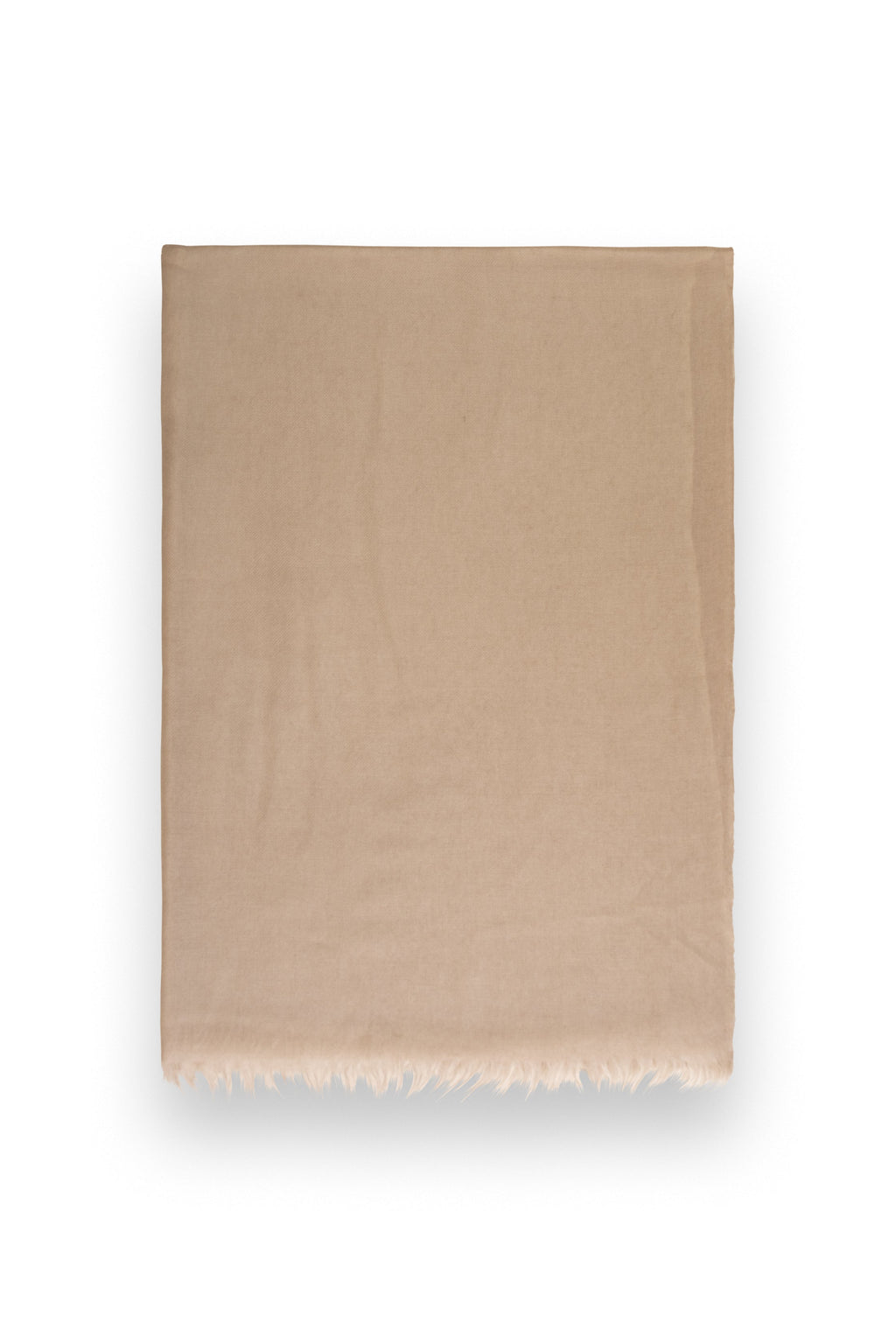 Beige Classic Lightweight Woven Cashmere Scarf