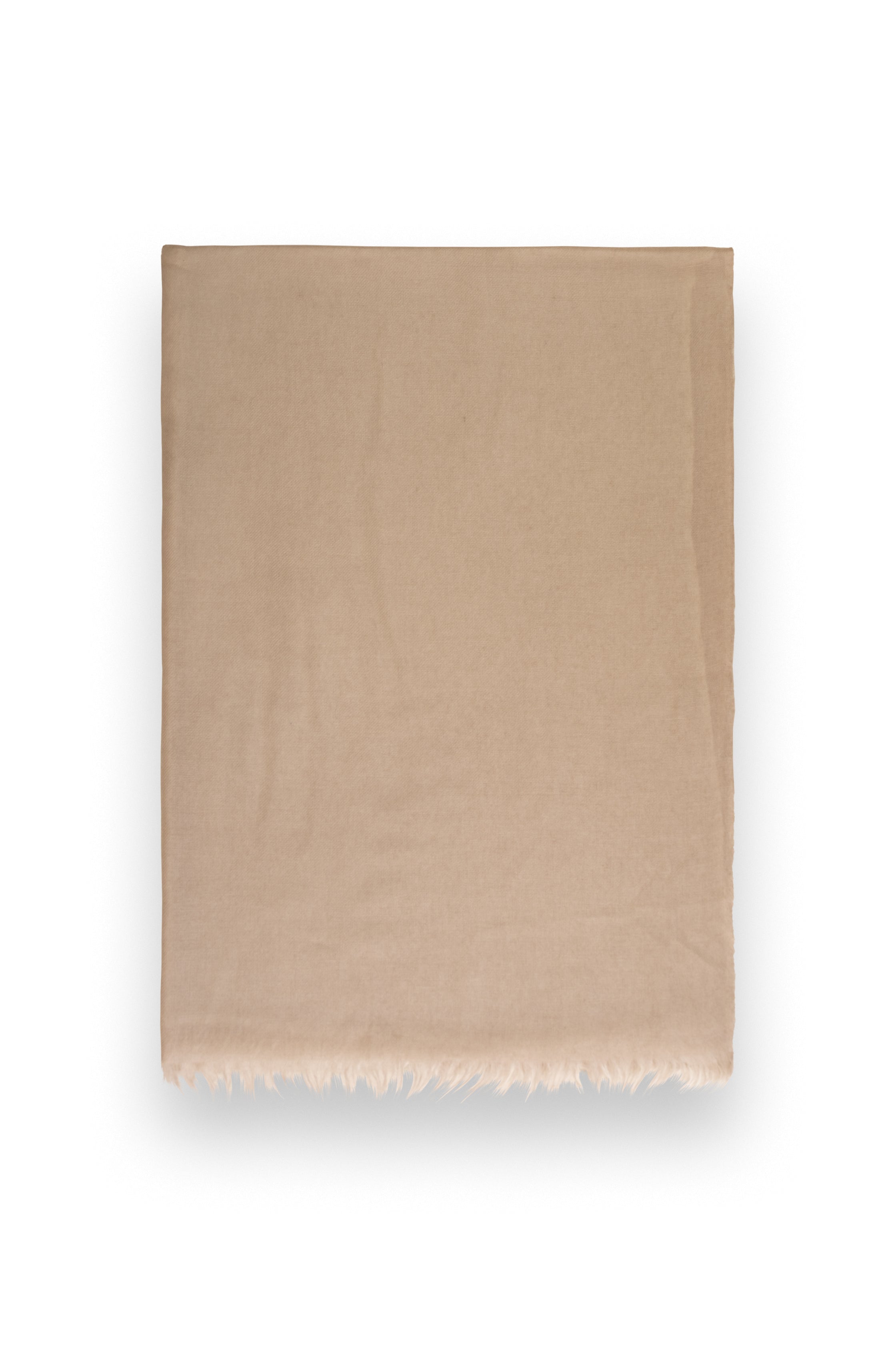 Beige Classic Lightweight Woven Cashmere Scarf