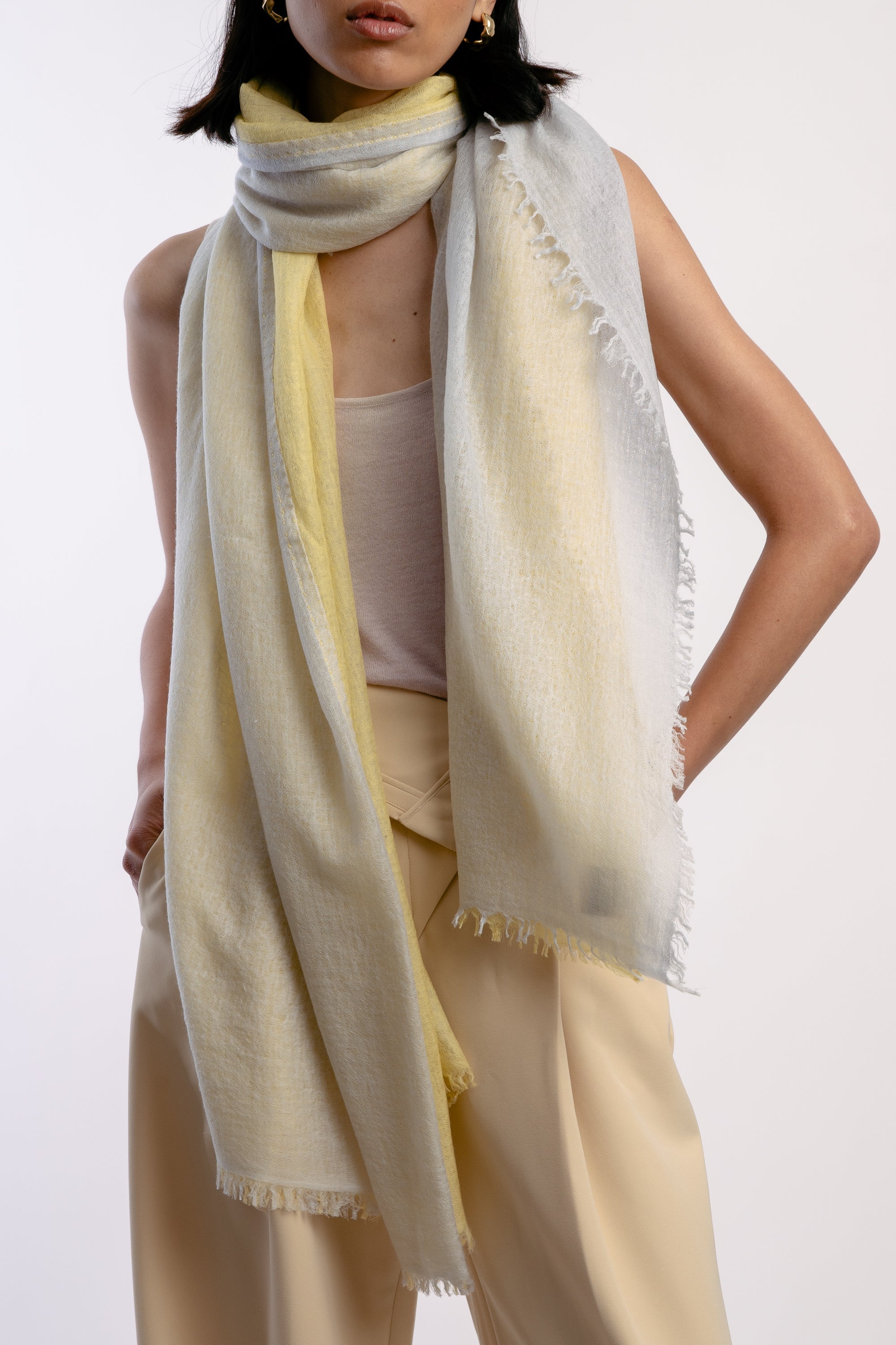 Double Layered Baby Wool Scarf