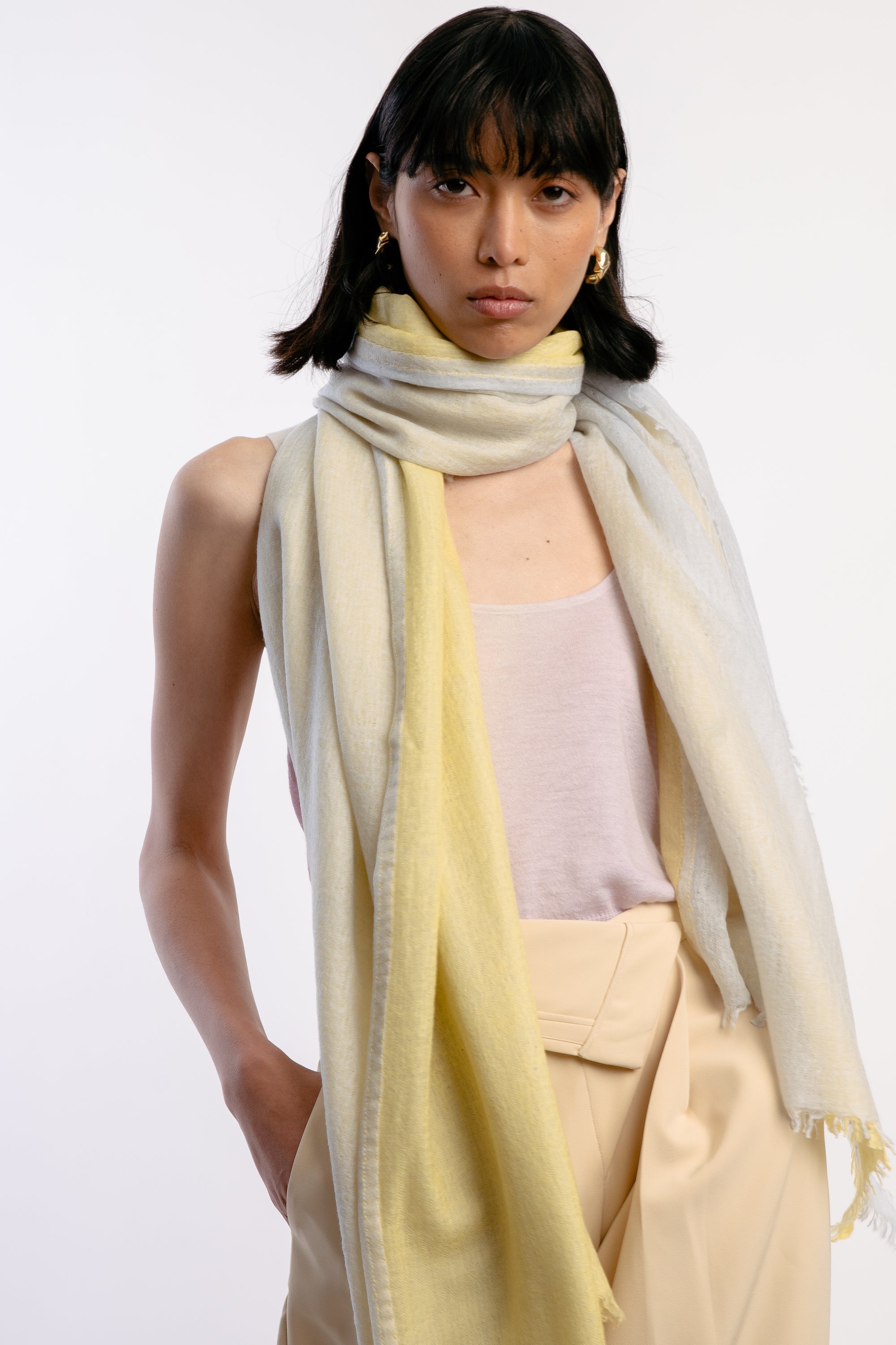 Double Layered Baby Wool Scarf