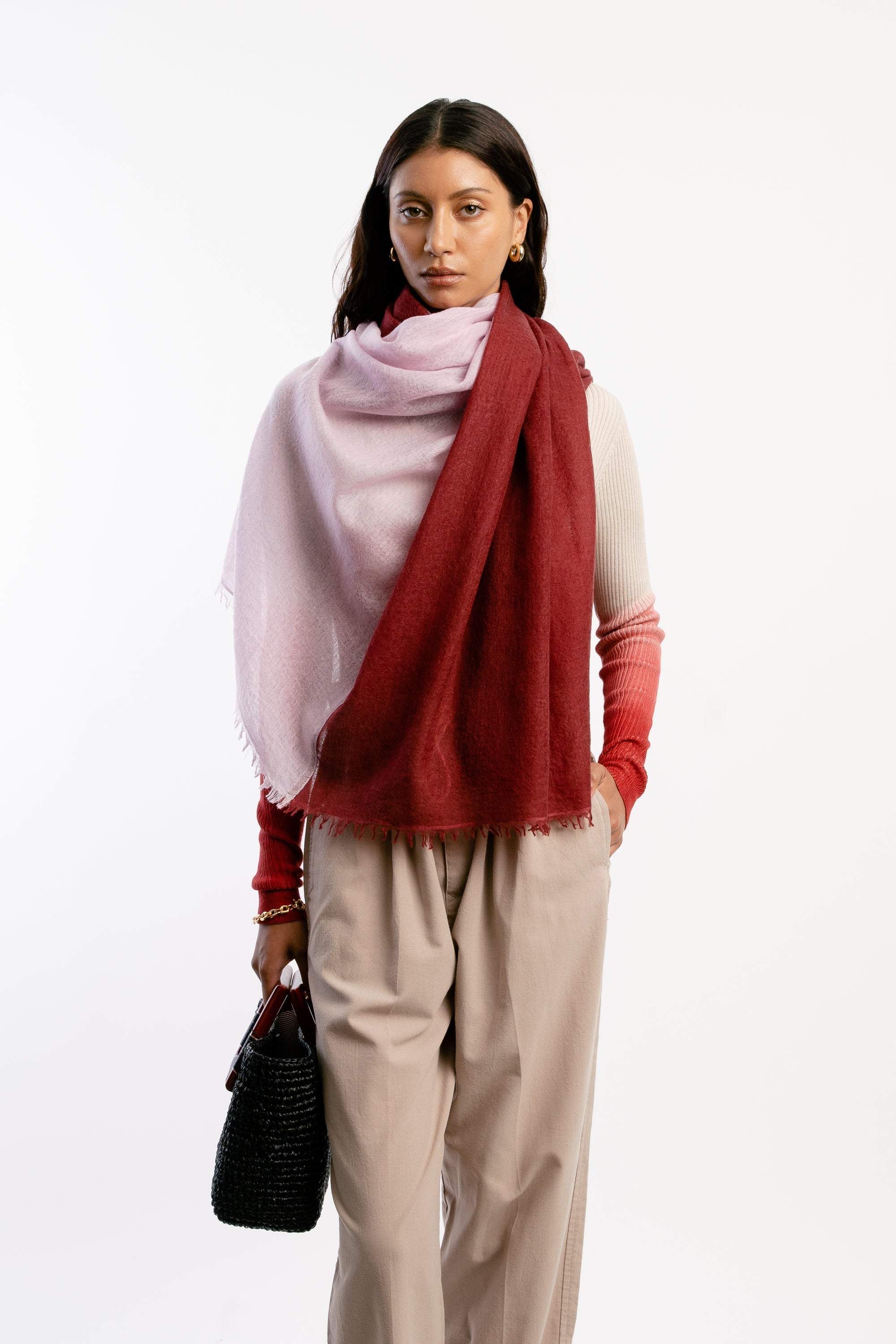 Double Layered Baby Wool Scarf