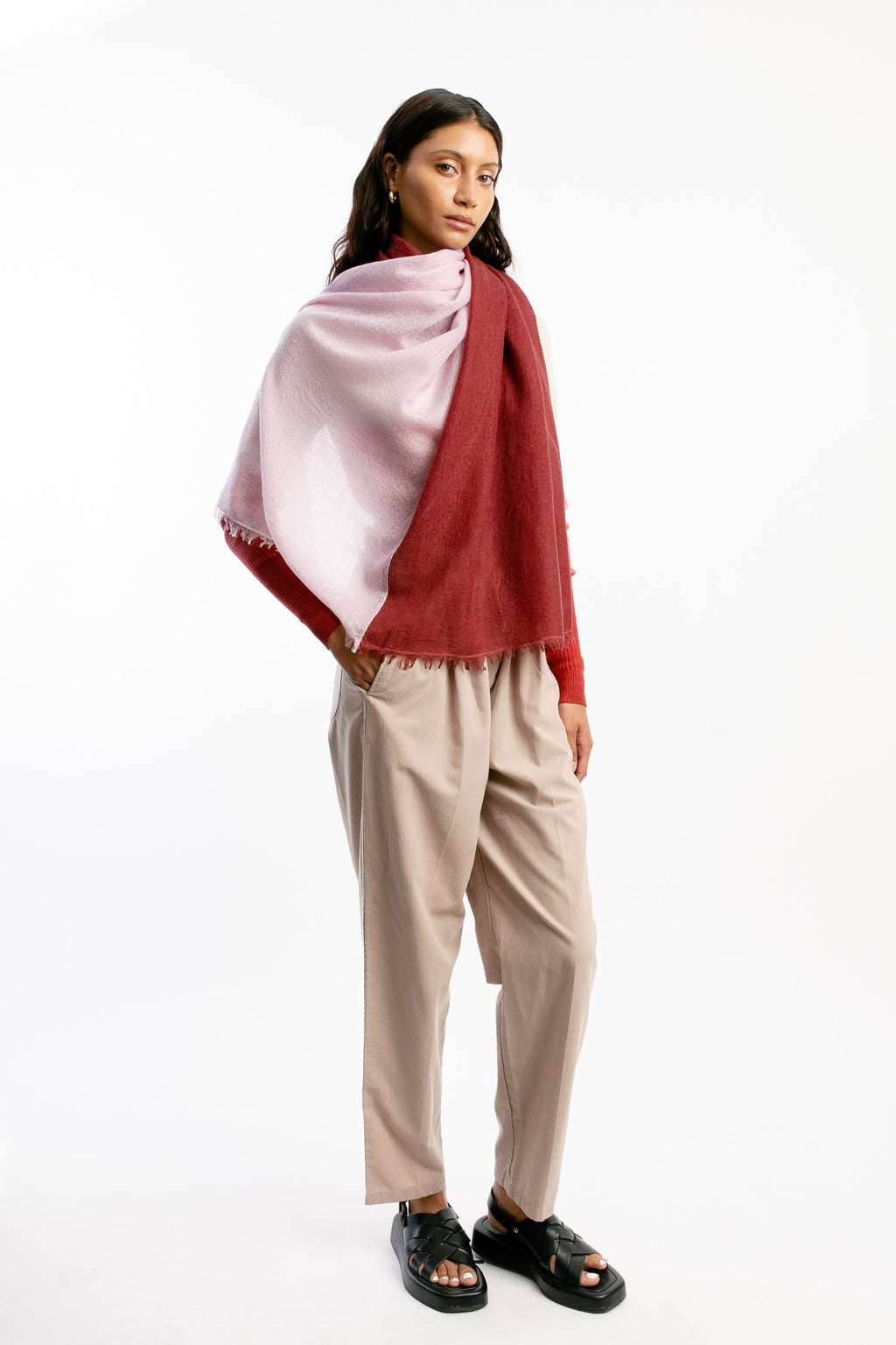 Double Layered Baby Wool Scarf