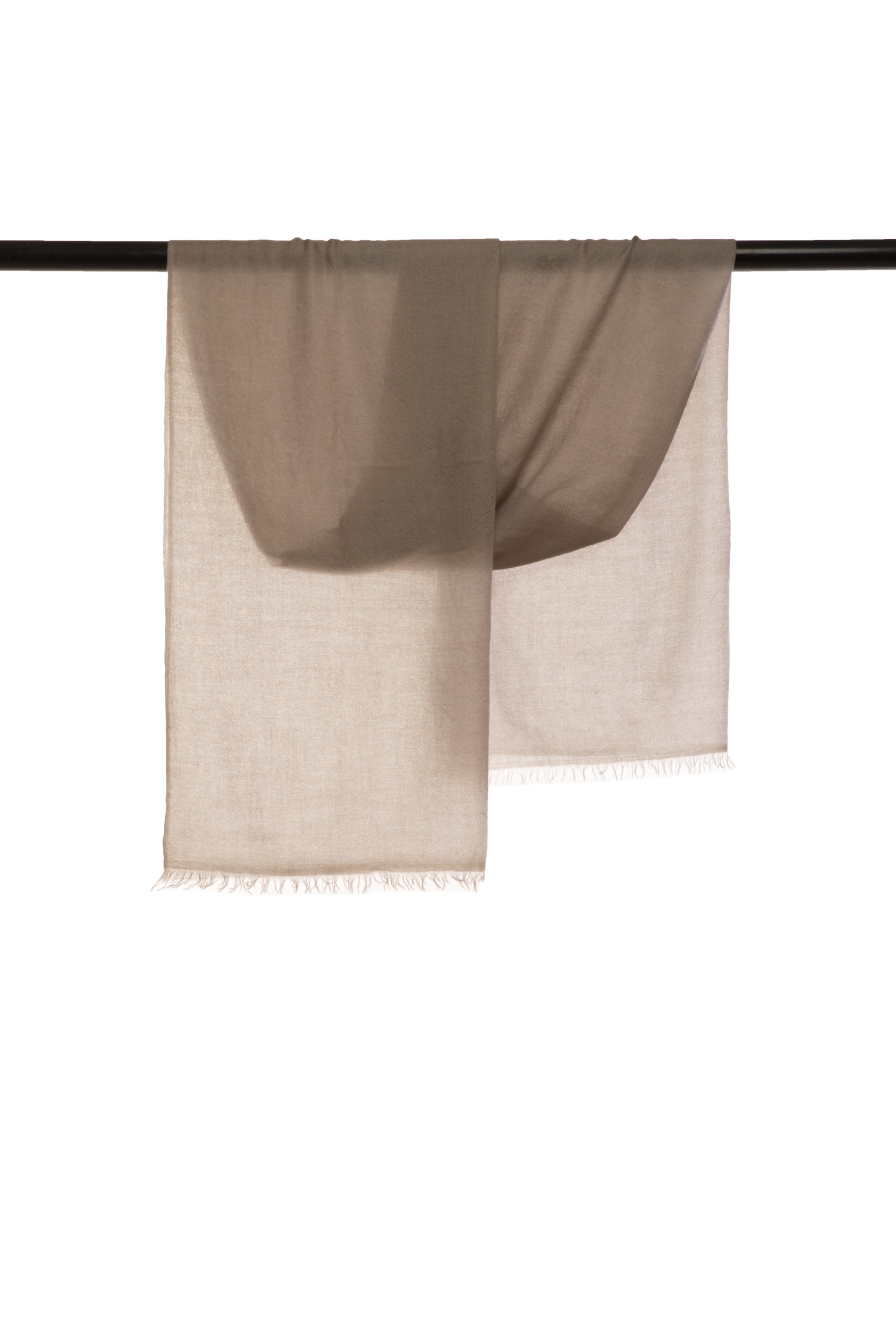 Beige Classic Lightweight Woven Cashmere Scarf