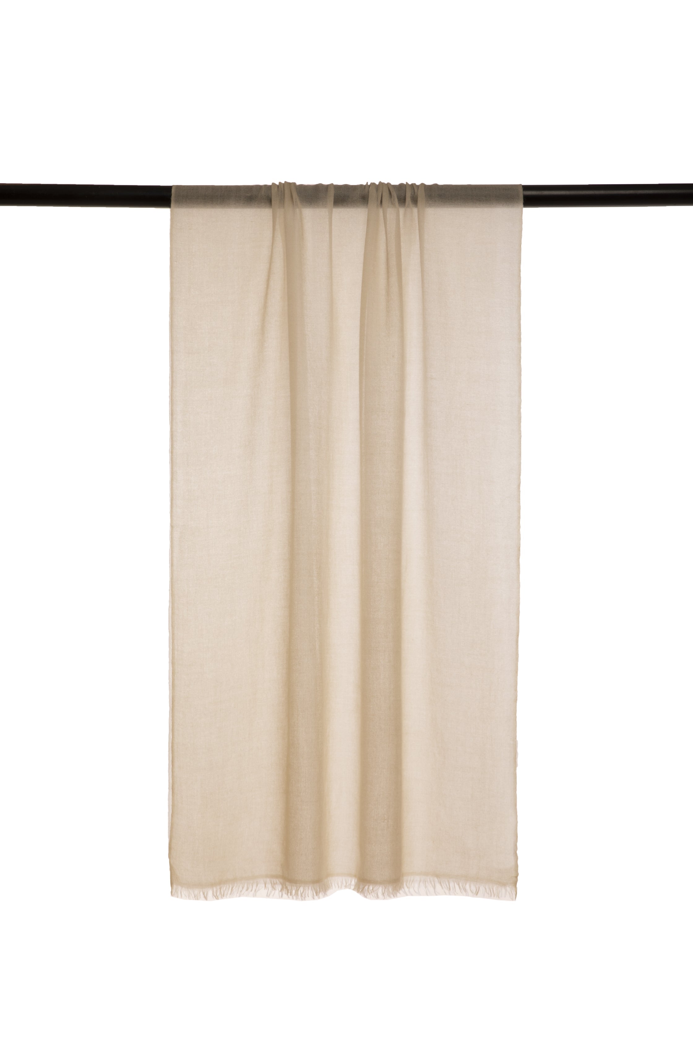 Beige Classic Lightweight Woven Cashmere Scarf