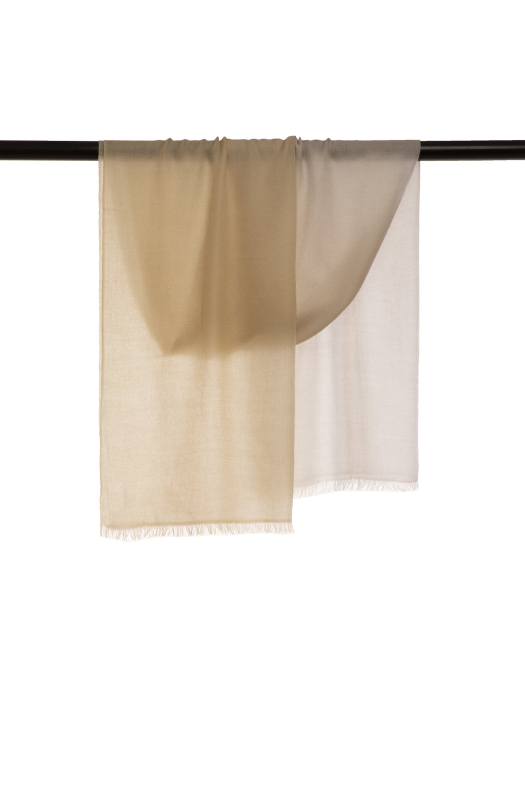 Beige Classic Lightweight Woven Cashmere Scarf