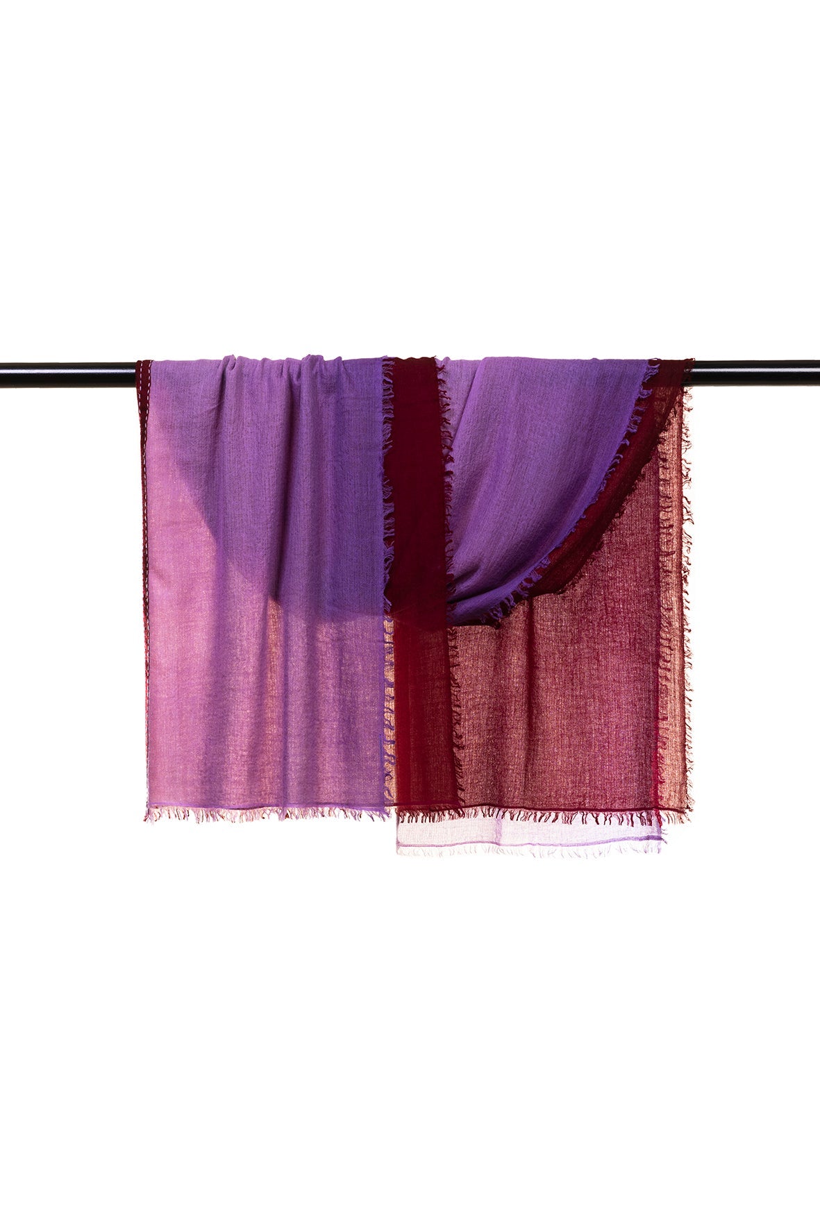 Double Layered Ombre Cashmere Scarf | 100% CASHMERE