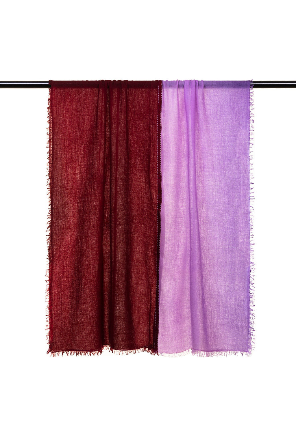 Double Layered Ombre Cashmere Scarf | 100% CASHMERE