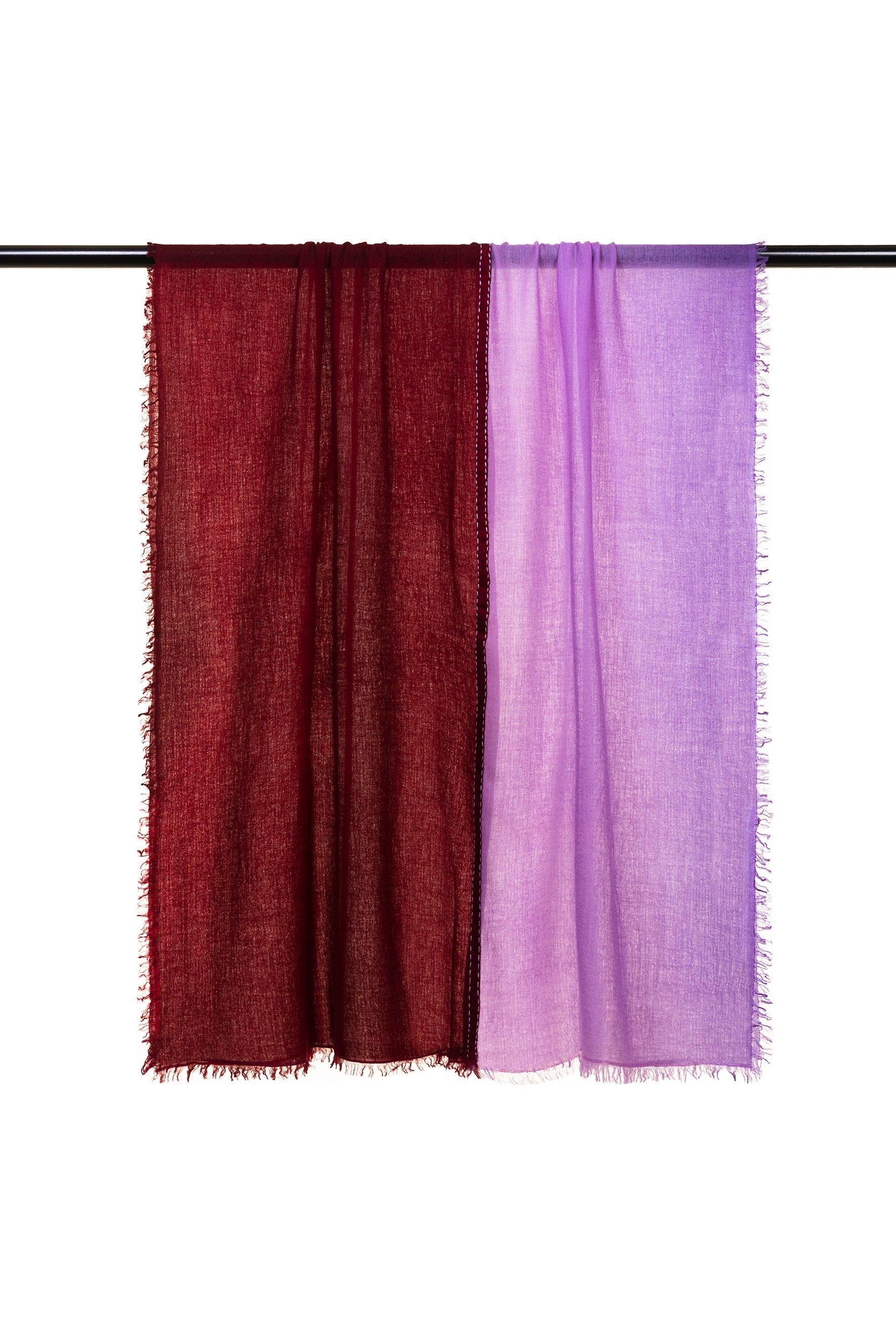 Double Layered Ombre Cashmere Scarf | 100% CASHMERE