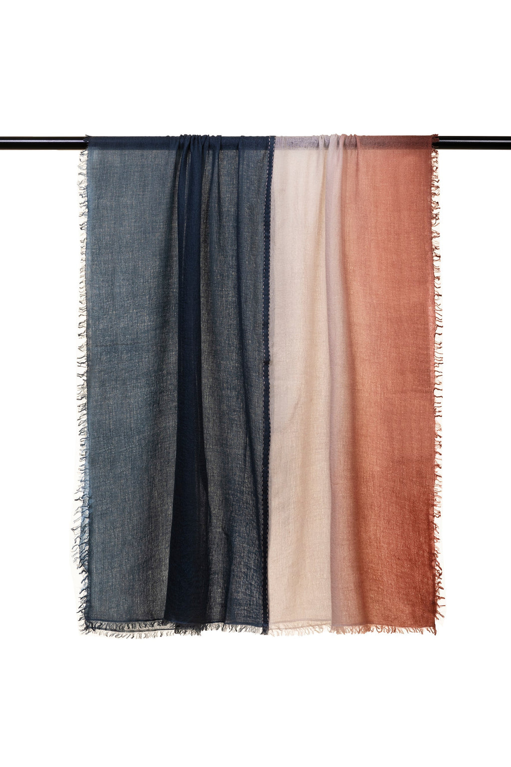 Double Layered Ombre Cashmere Scarf | 100% CASHMERE