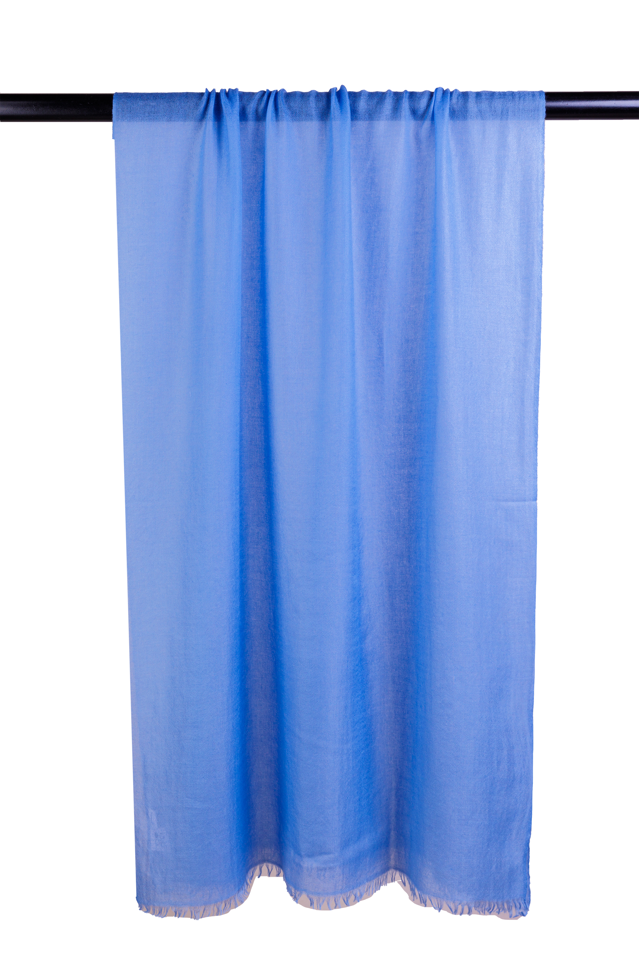 Blue Classic Lightweight Woven Cashmere Scarf