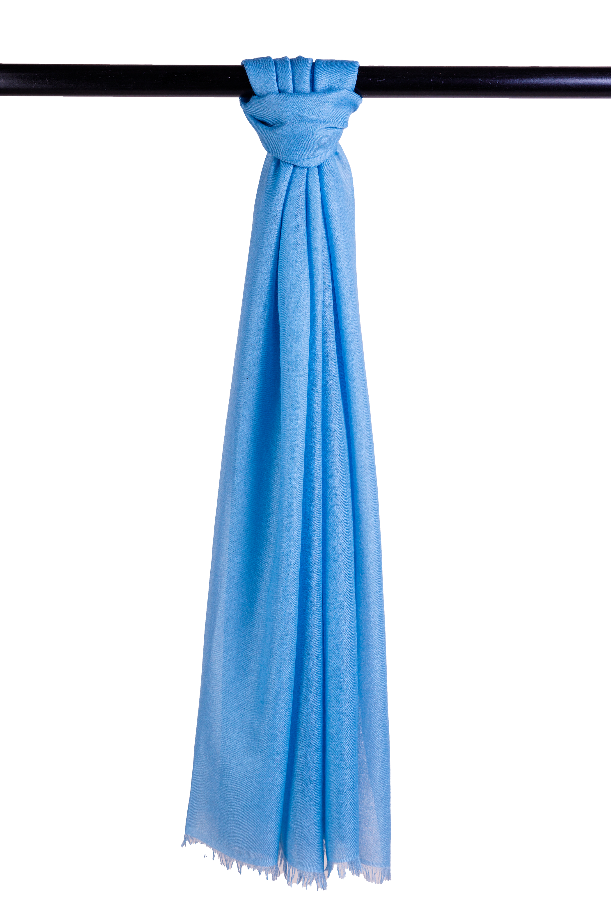 Blue Classic Lightweight Woven Cashmere Scarf