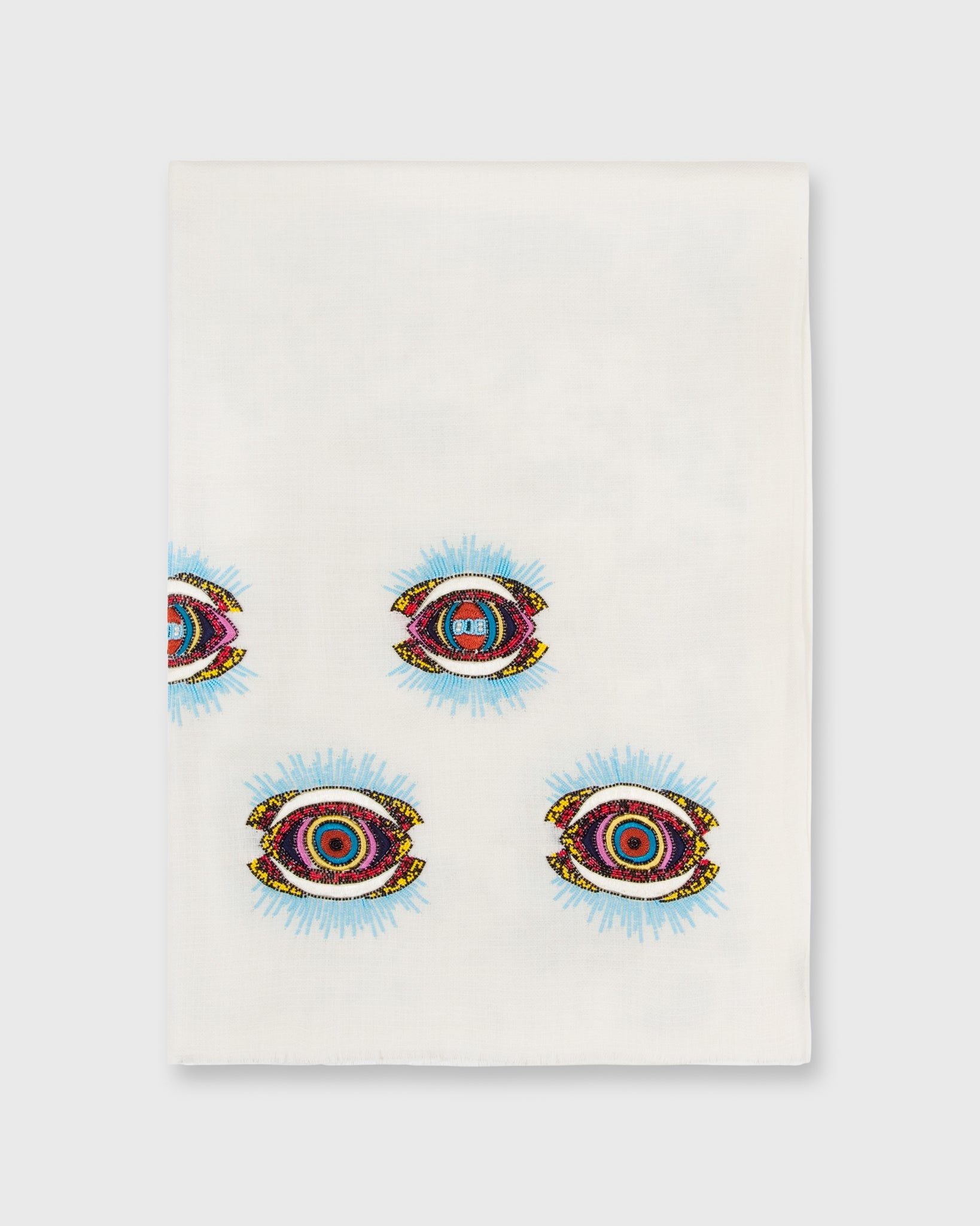 Eyes On You Scarf in Ivory/Multi