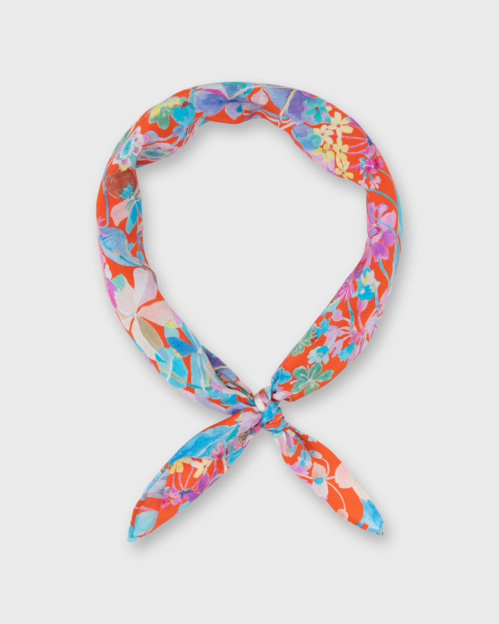 Anyway Scarf in Orange Spring Proposal Liberty Fabric Silk
