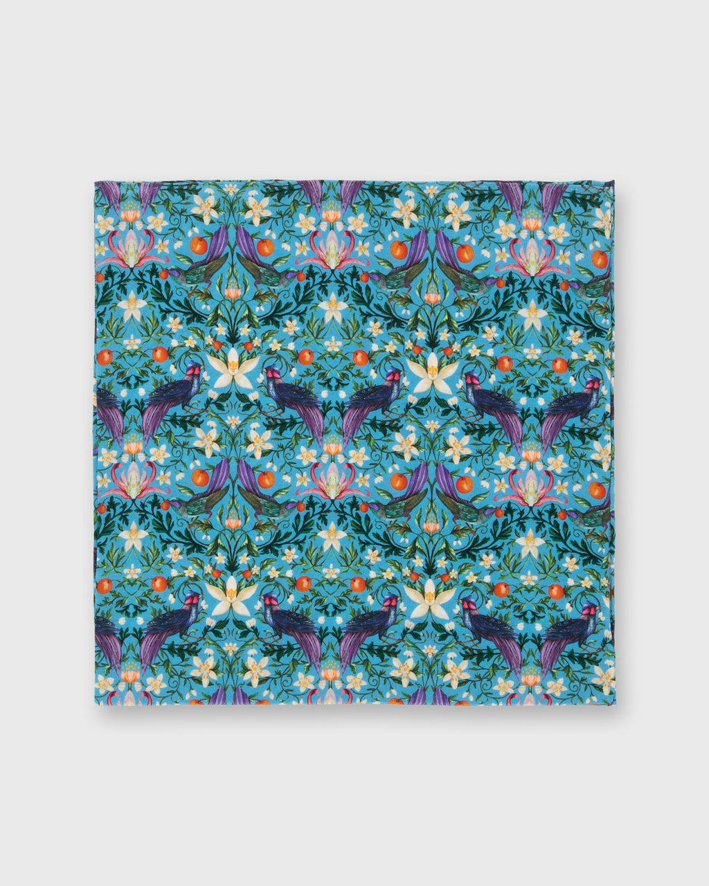 Anyway Scarf in Baby Blue Multi Forbidden Orchard Liberty Fabric Silk