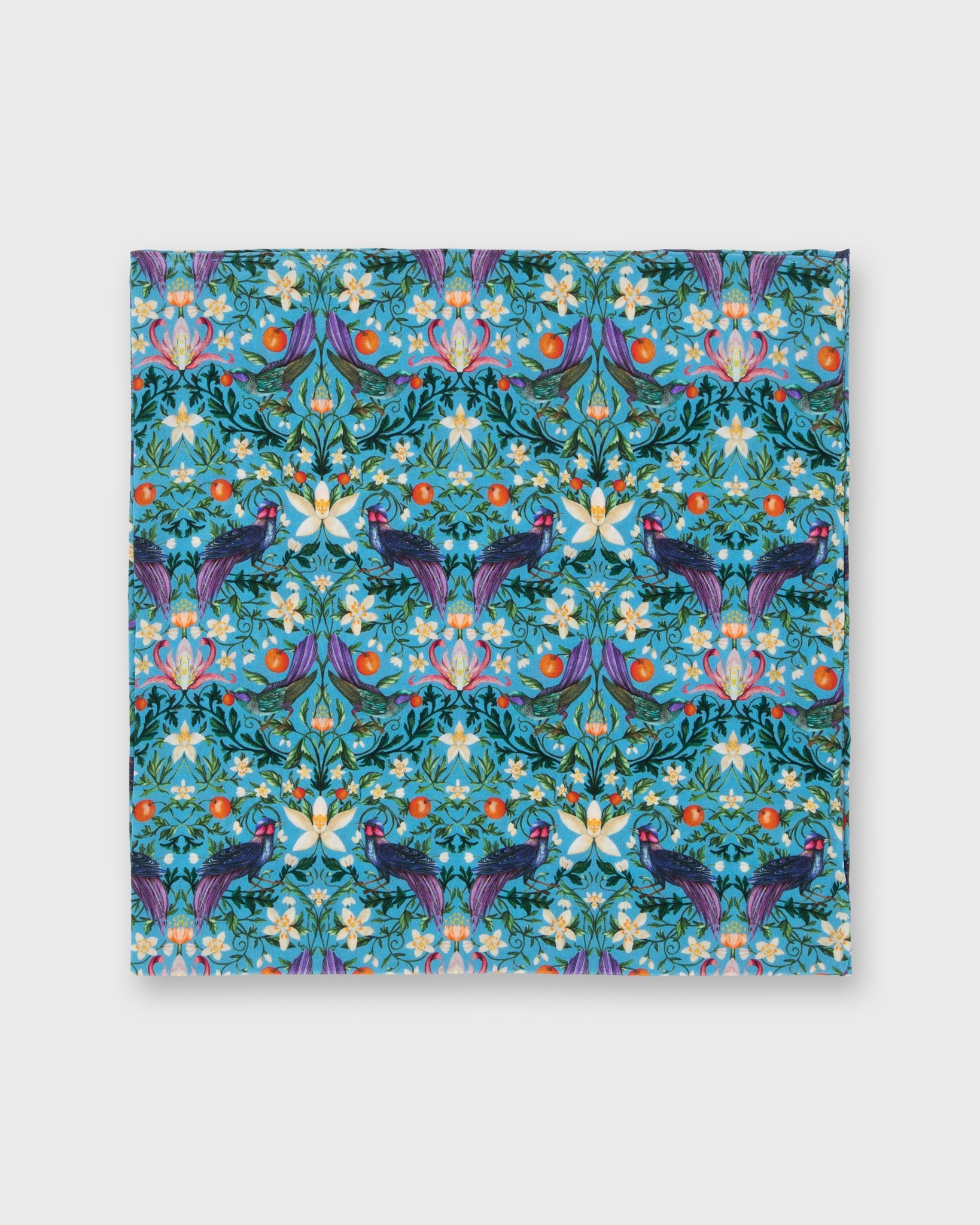 Anyway Scarf in Baby Blue Multi Forbidden Orchard Liberty Fabric Silk