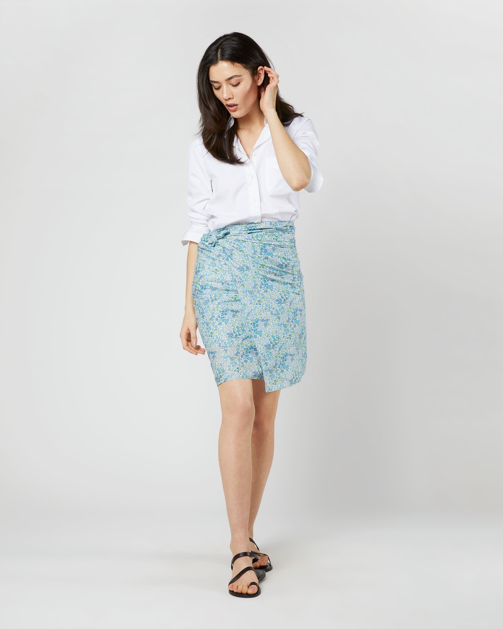 Ashley Pareo in Blue/Green Joanna Louise Liberty Fabric