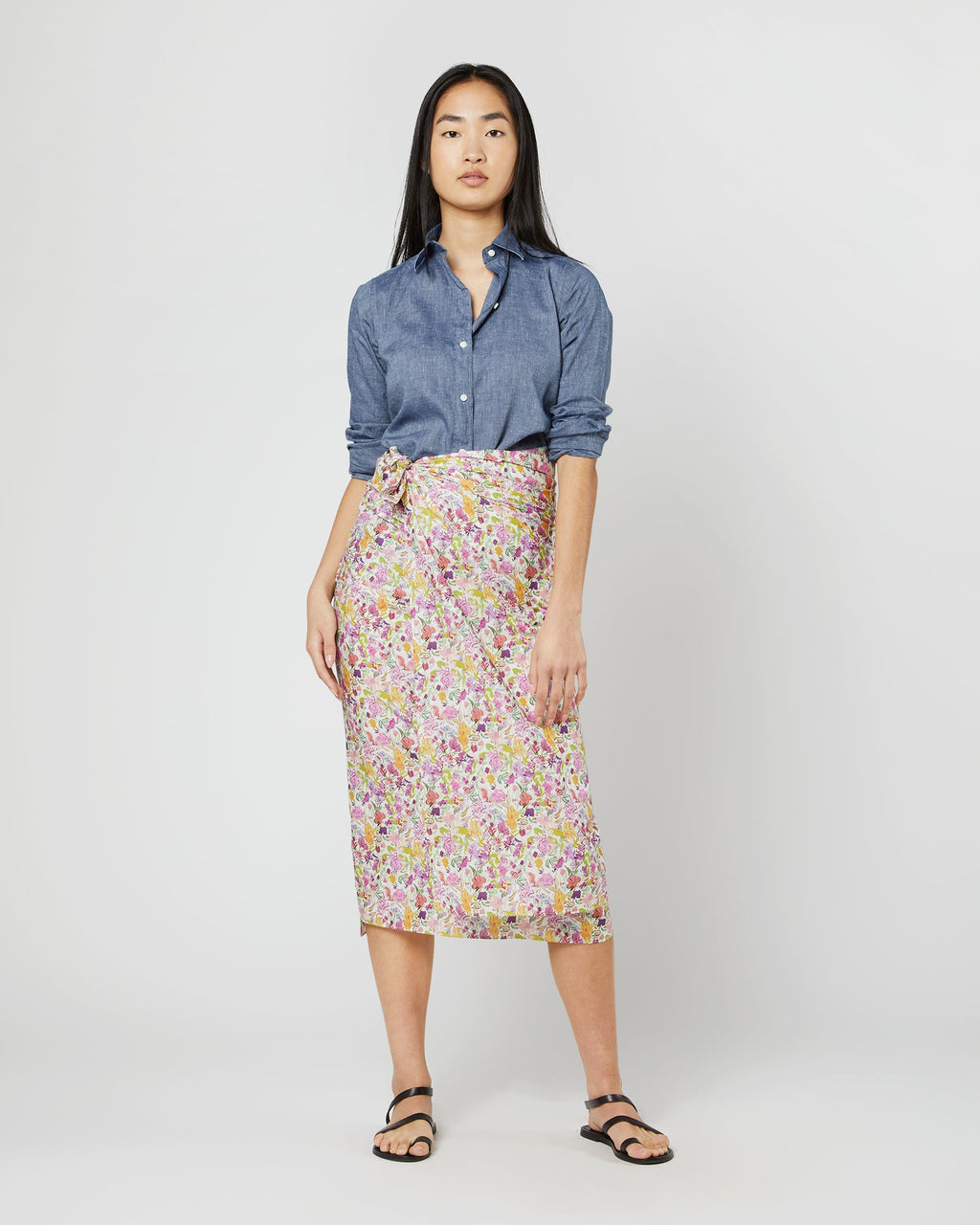 Ashley Pareo in Orchid/Green Matilda May Liberty Fabric