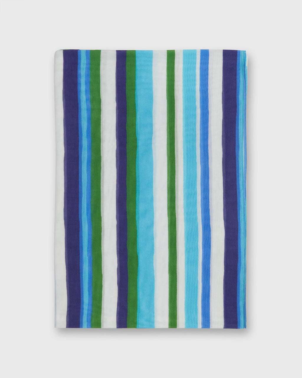 Ashley Pareo in Blue/Green Painterly Stripe Cotton Lawn