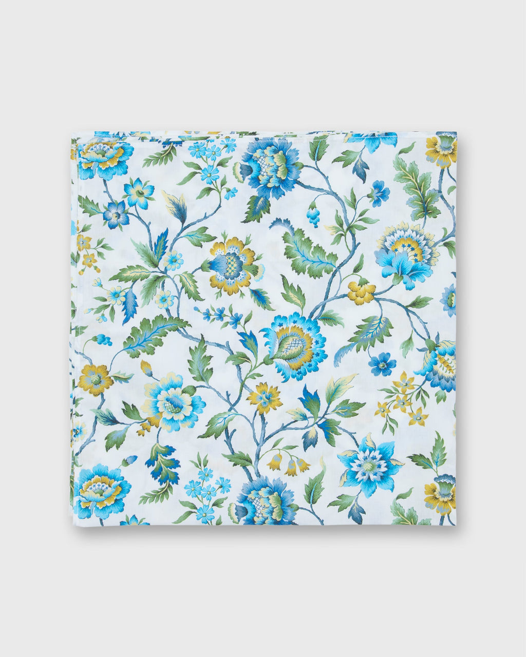 Anyway Scarf in White/Blue/Green Multi Eva Belle Liberty Fabric