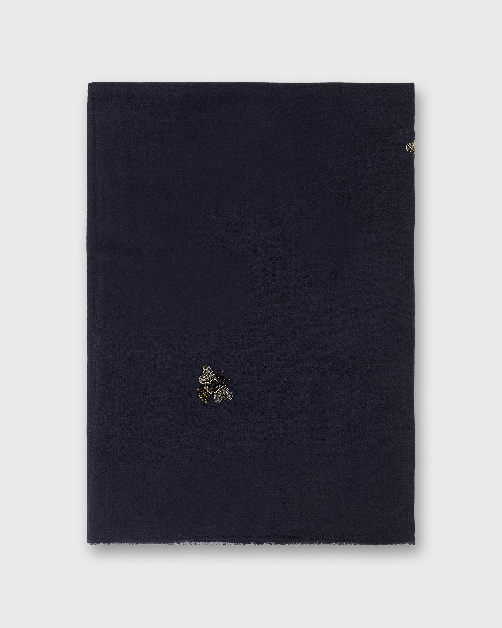 Bees Scarf in Solid Navy