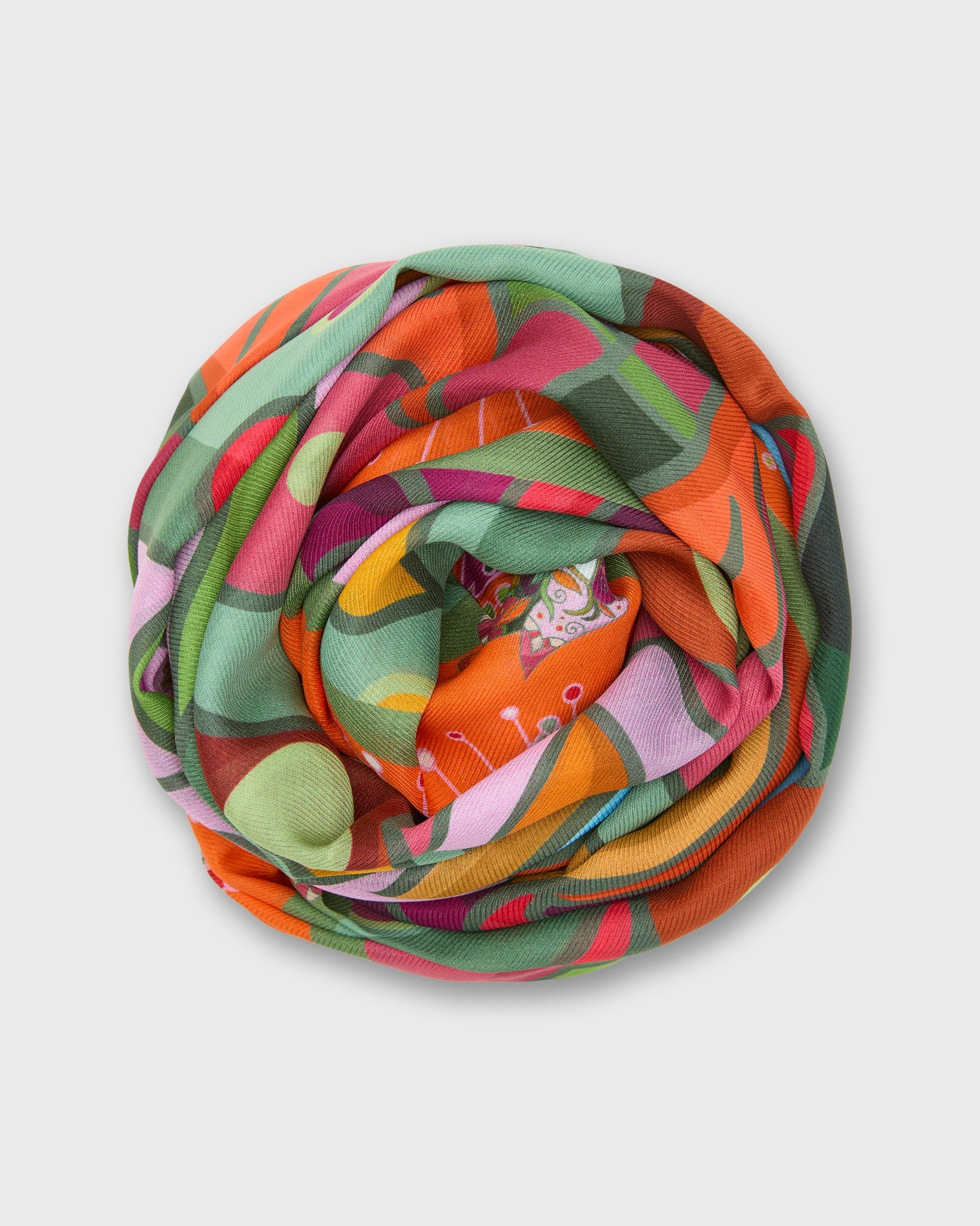 Cotton/Silk Square Scarf in Fatima