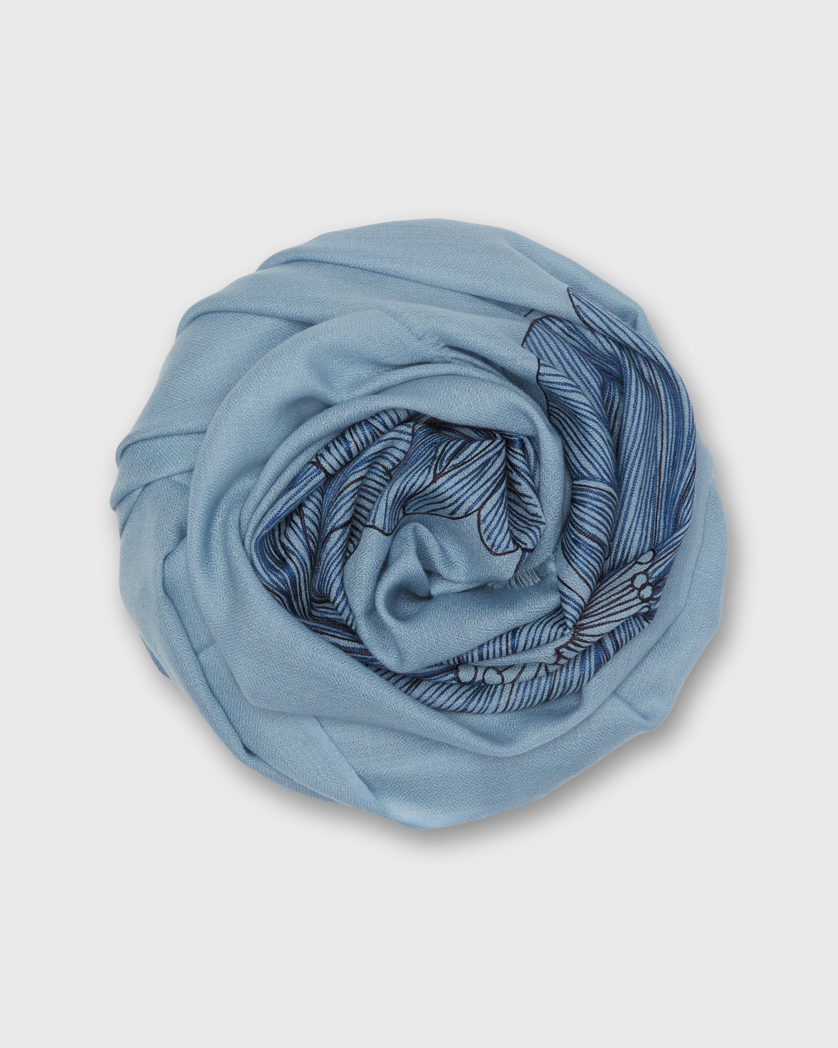 Bold Petals Scarf in Denim Blue