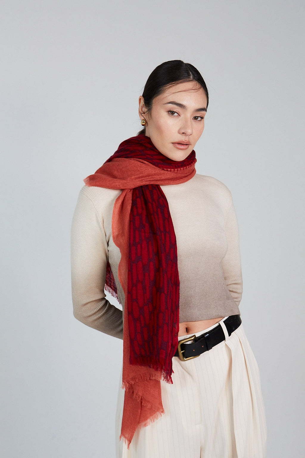 Double Layered Stole Printed Scarfs Ali
