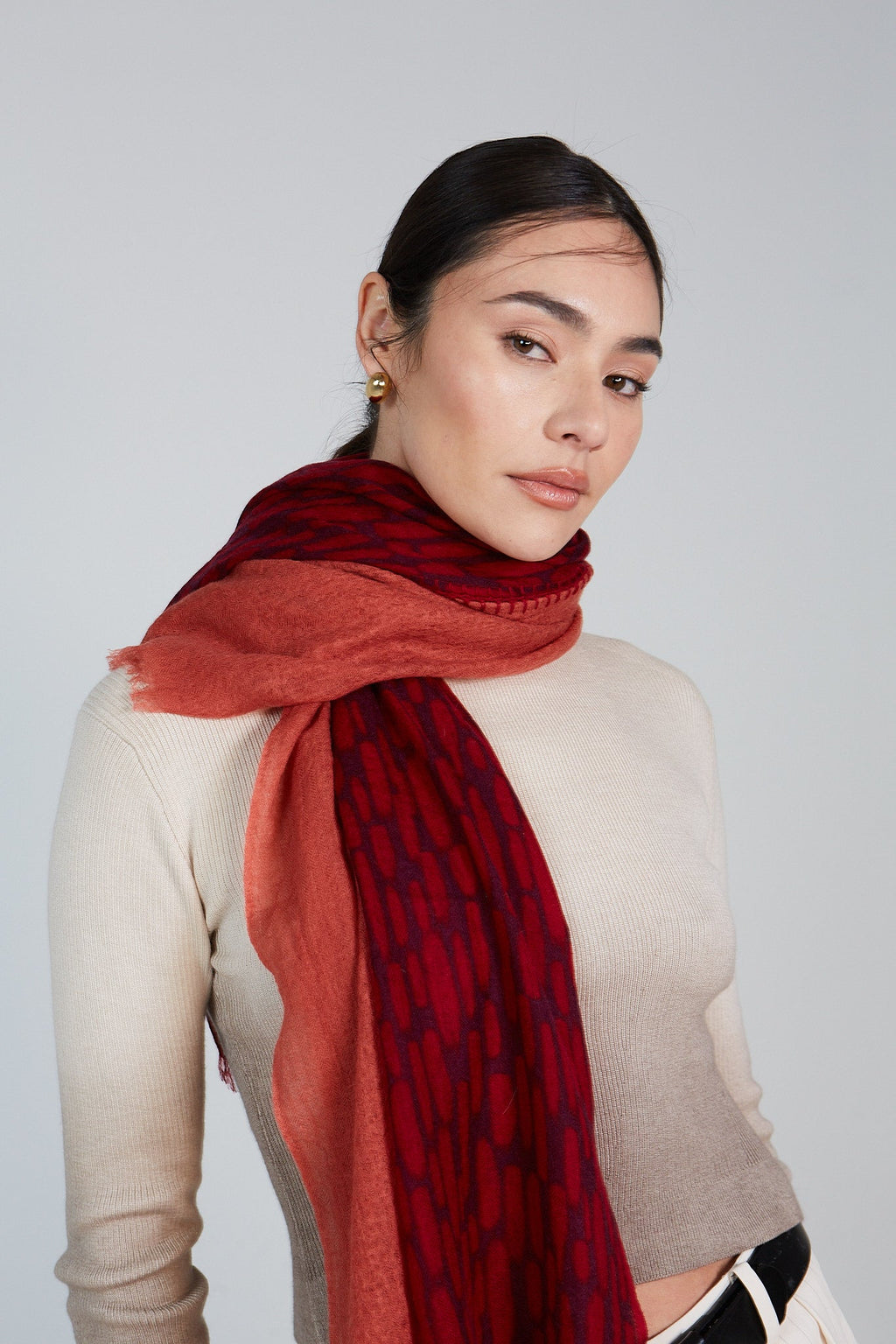 Double Layered Stole Printed Scarf Ali